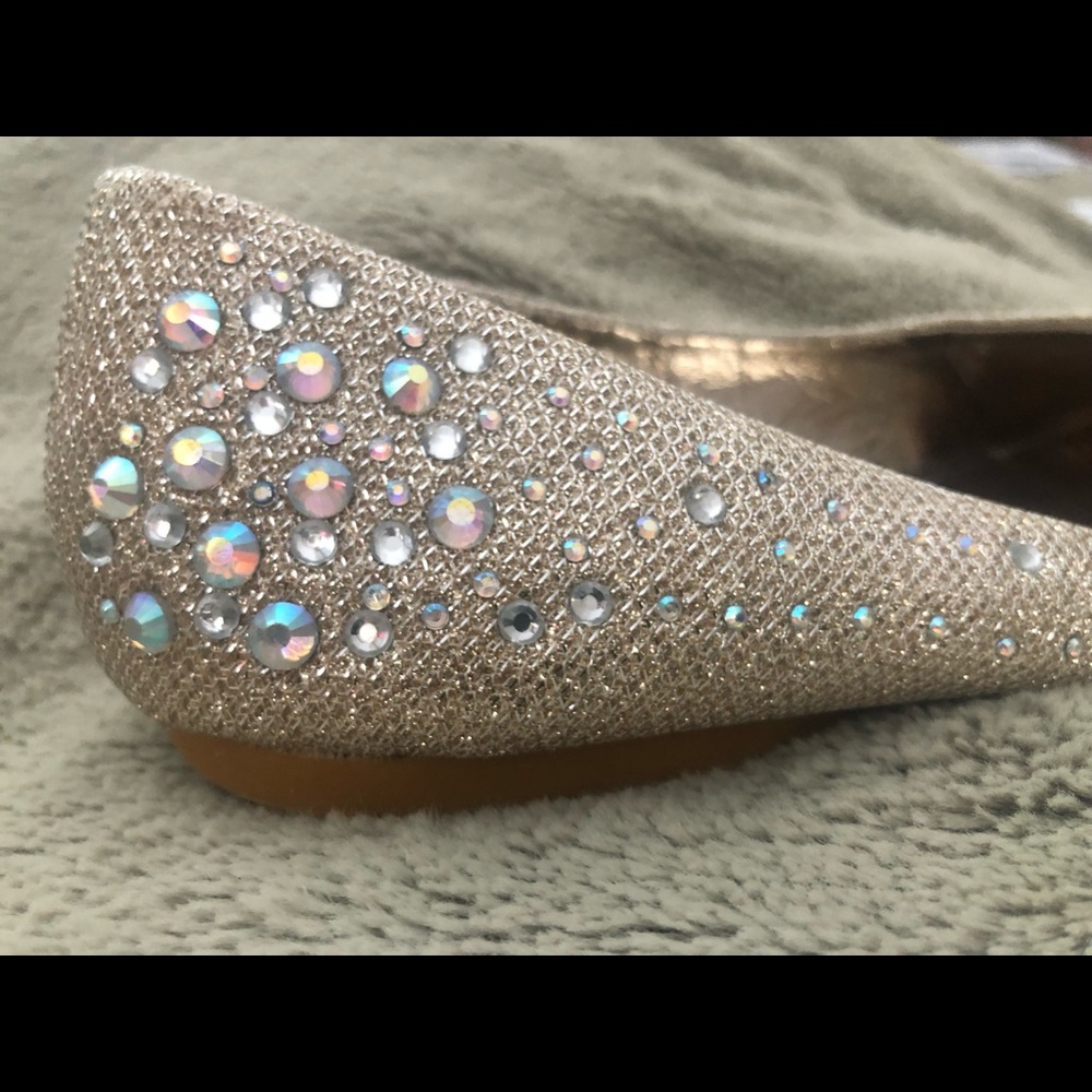 Silverdew Gold Rhinestone Flats - Picture 4 of 4